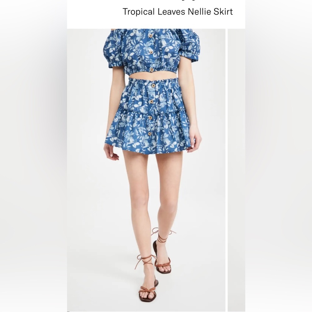 NWT Eberjey Tropical Leaves Nellie Skirt in S.